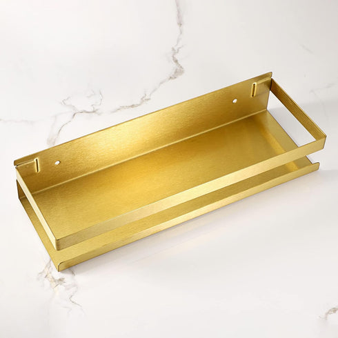 OwnMy 12 Inch Gold Shower Shelf Stainless Steel Shower Caddy Bathroom Shower Rack Shower Baskets, Rust Proof Metal