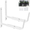 Y&M 2 Pack Adjustable Planter Box Brackets (6 to 12.5 in), Heavy Duty Iron Universal Window Box Wall Mounting Hooks for