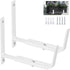 Y&M 2 Pack Adjustable Planter Box Brackets (6 to 12.5 in), Heavy Duty Iron Universal Window Box Wall Mounting Hooks for