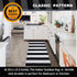 Black and White Striped Rug (23.6 x 51.2 Inches), Striped Layering Mats, Handmade Woven Indoor Outdoor Doormats Striped Rug for Kitchen/Laundry/Bathroom/Living Room by KaHouen
