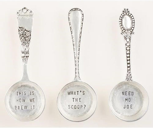 Mud Pie Brew it Coffee Scoop, Silver