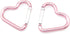 10pcs Heart-Shaped Aluminum Snap Hook Clip, Key Holder Keychain Clip (Light Pink)