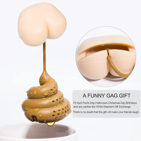 Funny Gag Gifts Tea Infuser, Silicone Tea Infusers for Loose Tea, Tea Gifts for Tea Lovers, Christmas Father's Day