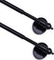 Magnetic Curtain Rods, Multi-Use Adjustable Appliance for Metal Doors/Windows, 9-16 Inch, Black, 2 Pack
