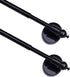 Magnetic Curtain Rods, Adjustable Appliance for Metal Doors and Windows, 16-28 Inch, Black, 2 Pack