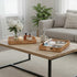 3pcs Rectangular Serving Tray with Handles, Decorative Wicker Organizer Baskets Storage Tray for Coffee Table, Bread