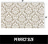 GORILLA GRIP LeakGuard Non-Adhesive Under Sink Mat, 24x40, Waterproof Quick Dry Shelf Liner, Damask Taupe Cream