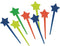 Comicfs 250 Pcs Plastic Star Toothpicks - 3.5'' Cocktail Sticks for Appetizers, Multicolor Disposable Picks