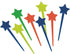 Comicfs 250 Pcs Plastic Star Toothpicks - 3.5'' Cocktail Sticks for Appetizers, Multicolor Disposable Picks