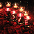 Classic Unscented Floating Candles with 100PCS Silk Rose Petals, Mini Candle Discs for Weddings, 10PACK (Pink)