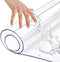 Leoewo 16x63 Inch Crystal Plastic Table Pad Clear PVC Blotter Mat Cover Desk