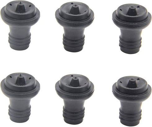 Wine Saver Vacuum Stoppers, Set of 6 Rubber Stoppers for Wine Preservation