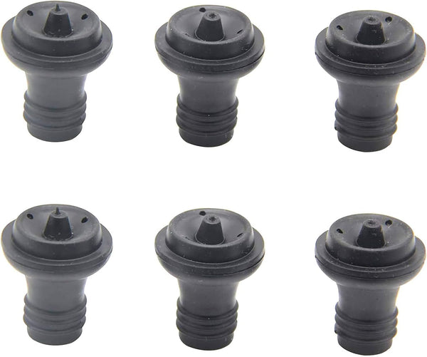 Wine Saver Vacuum Stoppers, Set of 6 Rubber Stoppers for Wine Preservation