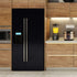 Self Adhesive Vinyl Black Brushed Metal Contact Paper for Refrigerator Dishwasher Stove Oven Doors 15.7x117 Inches