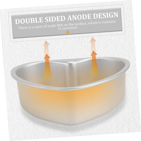 2pcs Heart Shaped Cake Mold Set - Aluminum Alloy Baking Molds for Mousse, Casserole, and Sandwich Loaf Cakes