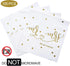 Gexolenu Mr & Mrs Wedding Cocktail Napkins, Gold Foil Disposable Paper Napkins for Wedding Shower Party Decorations,