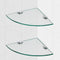 Glass Corner Shower Shelves, Tempered Floating Glass Shelves Wall Mount, Shower Caddy