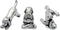 Basic Spirit Mini Yoga Dog Figurine Set (Pewter) - 3 pc.