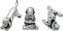Basic Spirit Mini Yoga Dog Figurine Set (Pewter) - 3 pc.