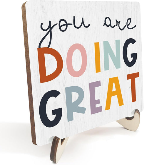 Siumeili Decorative Desk Decor Motivational You Are Doing Great Affirmations Nursery Decor Plaque