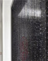 ave split Decorative Door String Curtain, Wall Panel Fringe Window Drapes, Room Divider Blind, Black 100cm*200cm