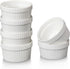 Vidalenta Mini Ramekins Set of 6, 1.5 oz Dipping Sauce Cups, Porcelain Souffle Dish, Small Bowls for Charcuterie Board,