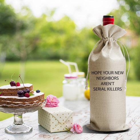 Housewarming Wine Gift Bags, New Home Gifts for Homeowners, Moving Away Gift for New Neighbors