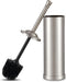 Brushed Nickel Toilet Brush and Holder Set,304 Stainless Steel Toilet Bowl Brush