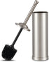 Brushed Nickel Toilet Brush and Holder Set,304 Stainless Steel Toilet Bowl Brush