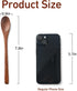 2PCS 7.8inch Wooden Spoons for Honey and CoffeeSmall Wooden Spoons with Long Handle for Stirring Padauk Wood Honey