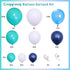 Teal Balloon Garland Arch Kit, Navy Blue Light Blue Teal White Turquoise Latex Balloons for Party Decorations