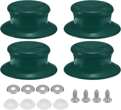 uxcell 4pcs Replacement Knob for Pot Pan Lids, Plastic Cover Holding Handles for Skillets, Kitchen Cookware, Green