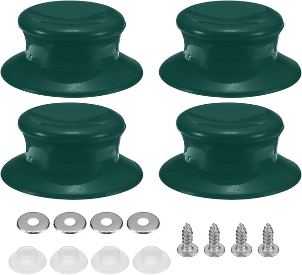 uxcell 4pcs Replacement Knob for Pot Pan Lids, Plastic Cover Holding Handles for Skillets, Kitchen Cookware, Green