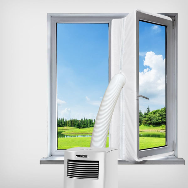 Portable Air Conditioner Window Seal Kit, Hot Air Stop Guards with Zipper, 158 inch