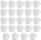 24 Pieces Heart Shaped Slime Storage Containers - 2.4 oz Transparent Small Plastic Box with Hinged Lids