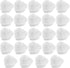 24 Pieces Heart Shaped Slime Storage Containers - 2.4 oz Transparent Small Plastic Box with Hinged Lids