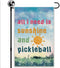 Welcome Garden Flag, All I Need Is Sunshine And Pickleball, Funny Outdoor Farmhouse Decorations, 12x18 In