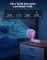 Handheld Fan, Foldable Portable Fan with LED Display, 3000mAh Battery Operated Mini Hand Held Fan for Eyelash Makeup