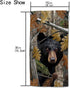 HGOD DESIGNS Bear Towels, Autumn Black Bear Family Cotton Soft Bath & Kitchen Spa Towels, 15'X30'