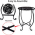 TLBTEK Stand,10 Inch 4) Planter Metal Round Potted Plant Stands Indoor Outdoor ,Single Modern Flower Pot Stand Holder
