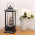 12" Christmas Musical Snow Globe Lantern by Eldnacele - USB Battery Operated with Santa Claus