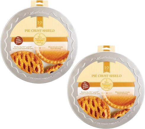 Mrs. Anderson's Baking Pie Crust Protector Shield - Set of 2, Fits 9.5 and 10-Inch Plates