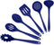 Culinary Couture Blue Silicone Kitchen Utensils Set of 6, Non-Stick Heat-Resistant with Steel Inner Core