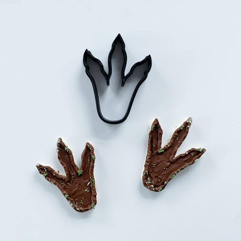 DINOSAUR COOKIE CUTTERS, Giant Reptile Monster Character and Footprint Cutters Made in The USA (2 Pack)