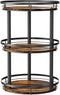 LAMU 12'' Wood Lazy Susan Spice Rack Organizer, 3 Tier Spice Organization