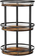 LAMU 12'' Wood Lazy Susan Spice Rack Organizer, 3 Tier Spice Organization