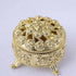 2.5 Inch Plastic Trinket Box Wedding Favor | Table Decorations - Gold, 12 Sets