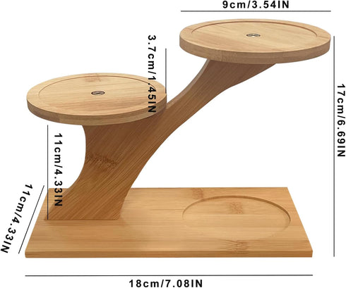Window Sill Plant Shelf 2 Pack Small Desk Plant Stand Bamboo Table Top Plant Stand 3 Tier Succulent Plant Stand for Home Office Living Room Bedroom Decoration(2 Pack) by QruiLanTu