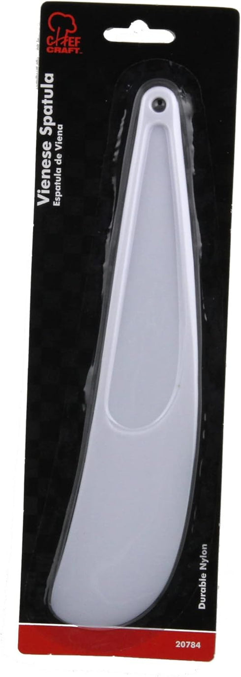 Chef Craft Select Plastic Viennese Baking Spatula, 9.25 inches Length, White