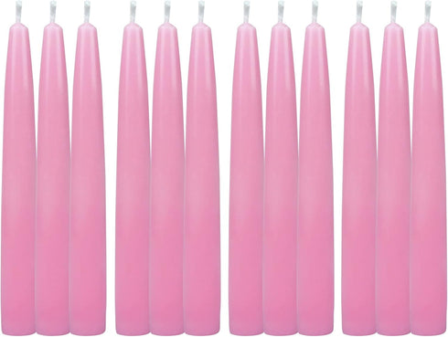 12-Piece Taper Candles, 6-Inch, Pink, 12 Count (Pack of 1)